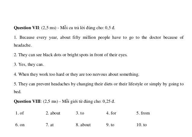 Hình ảnh đáp án câu 7 và 8 trong đề thi học sinh giỏi tiếng anh lớp 6 – Đề Số 1